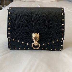 ASOS Gold Studded Black Bag